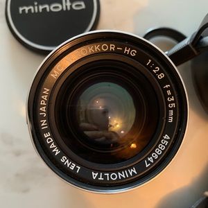Vintage 35mm Minolta MC Lens with Case for SR Mount